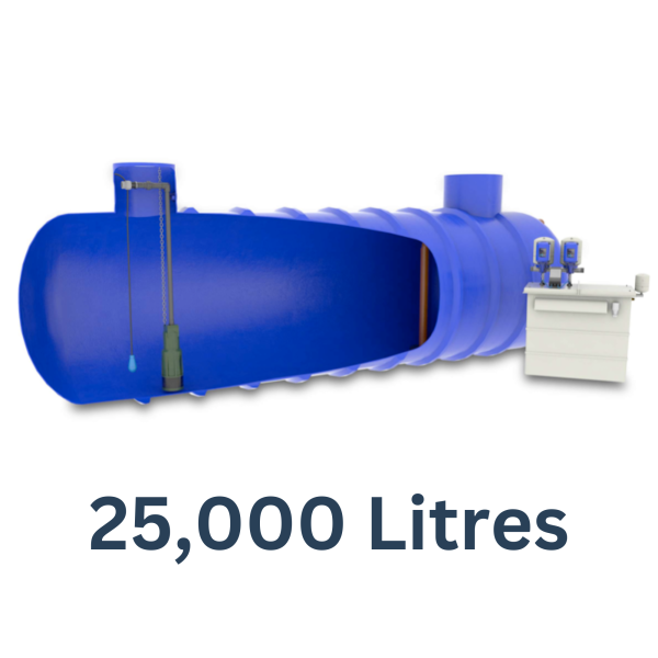 25,000 litre Commercial rainwater harvesting system